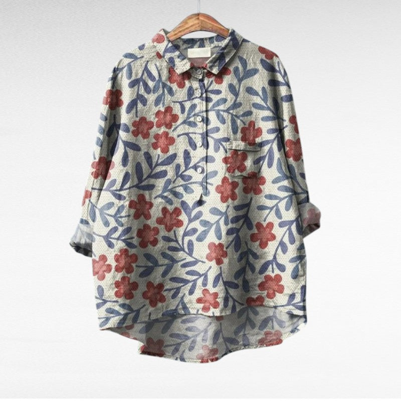 Lala - Elegant Linen Summer Blouse