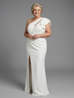 Quennie - One-Shoulder Maxi Dress With Ruffle Detail