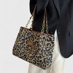 Klara - Leopard Print Canvas Tote