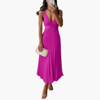 Sophie - Pleated Neckline Dress