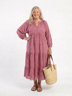Arlene - Geometric Print Midi Dress