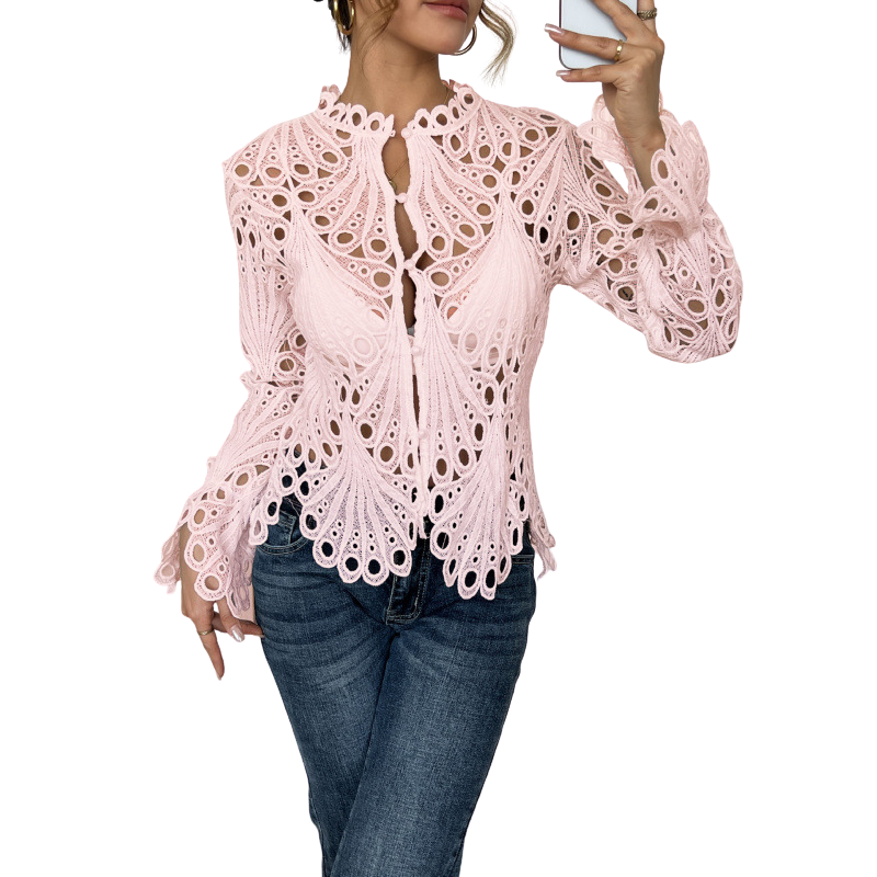Patrice - Chic Flounce Sleeve Blouse