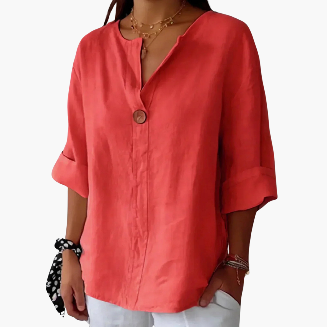 Lucy - Casual V-Neck Blouse