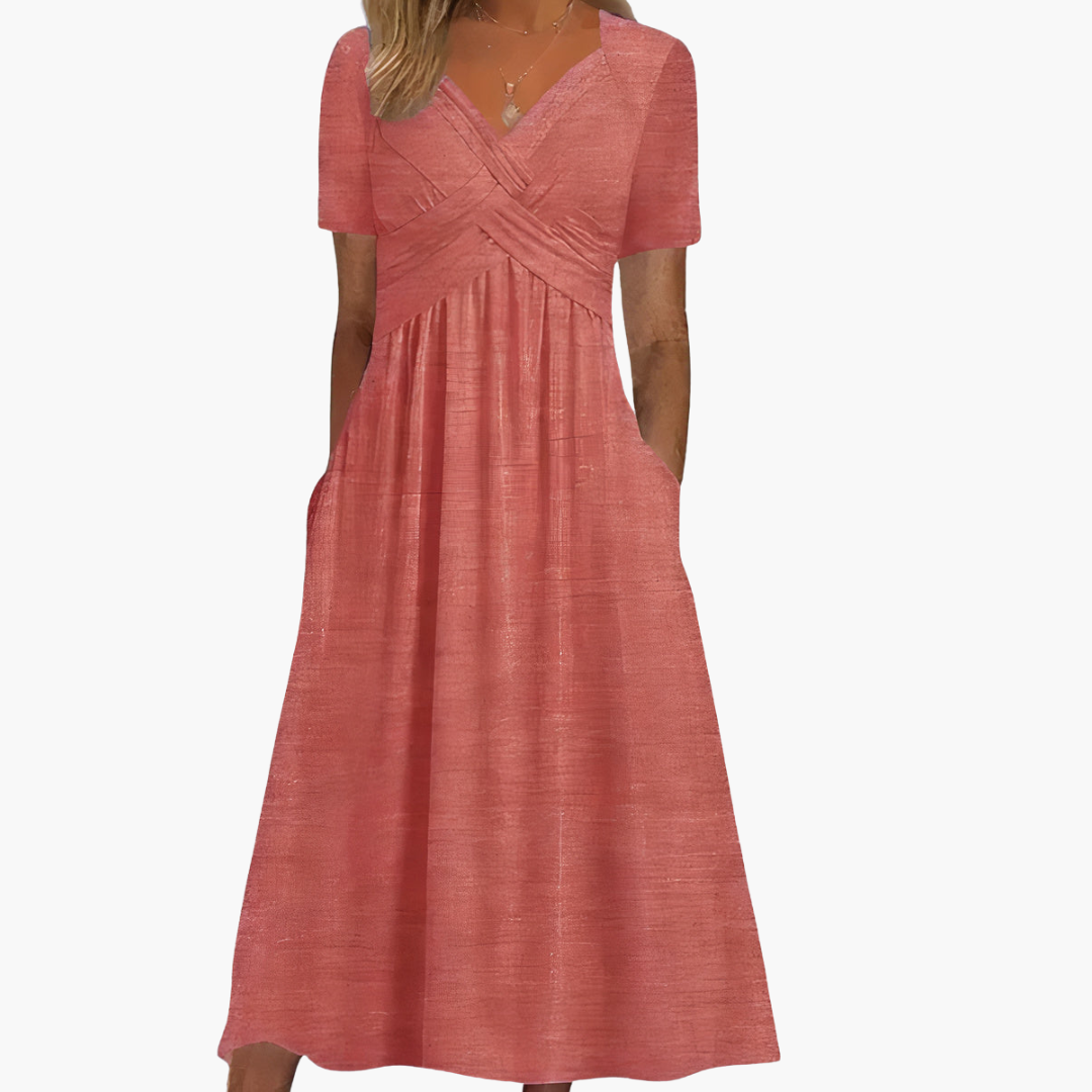 Allison - Comfortable V-Neck Dress