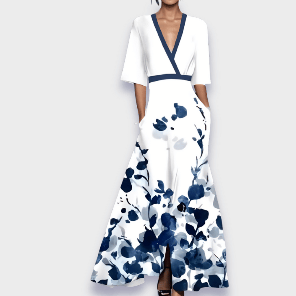 Ariana - Elegant Floral A-Line Dress