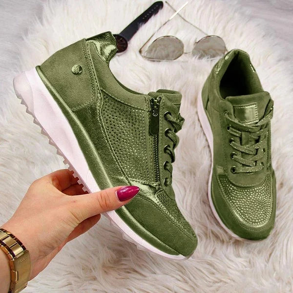 Herrie - Zip-Up Cushioned Comfort Sneakers