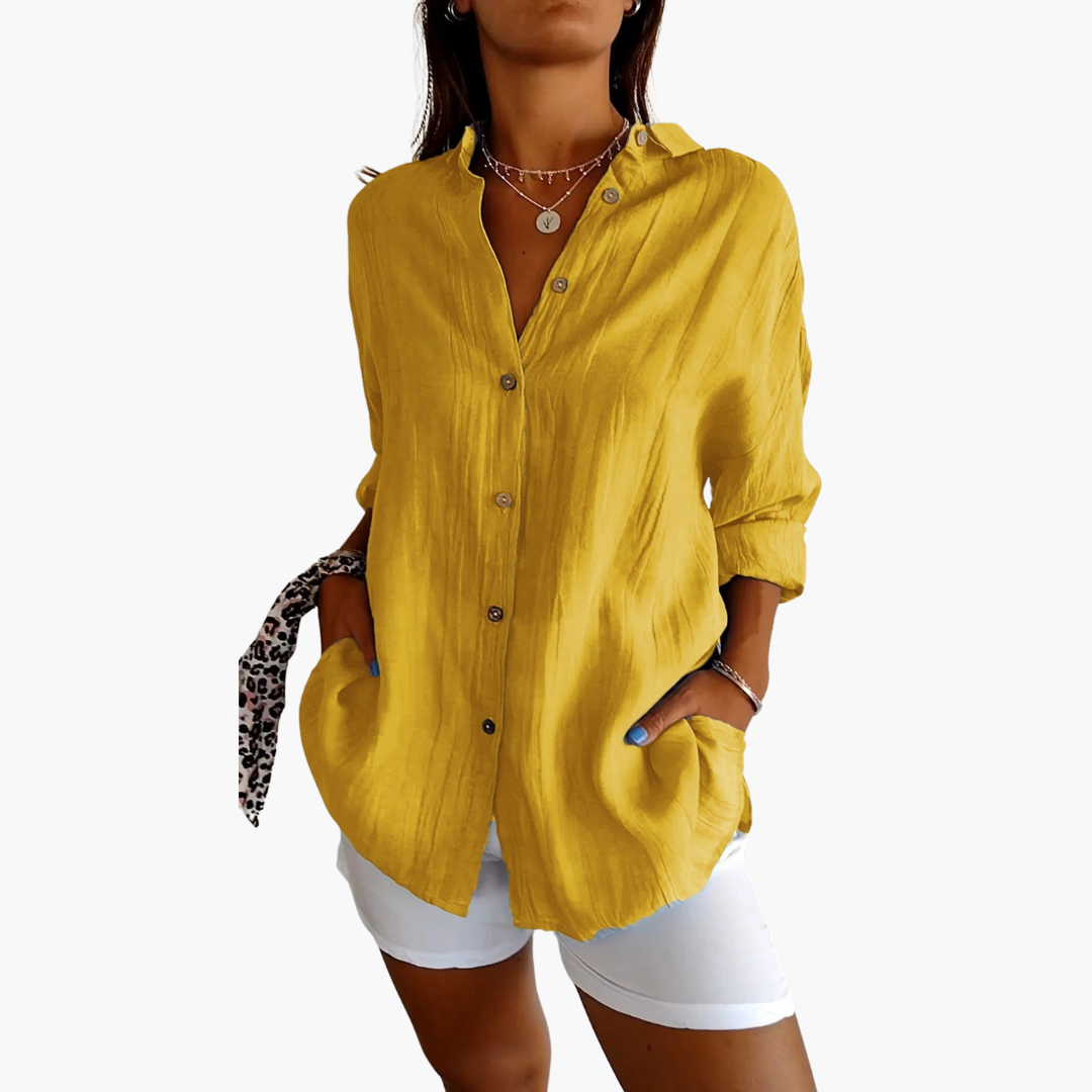 Sienna - Elegant Pleated Shirt