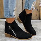 Azeya - Leather-Look Arch-Support Comfort Boots