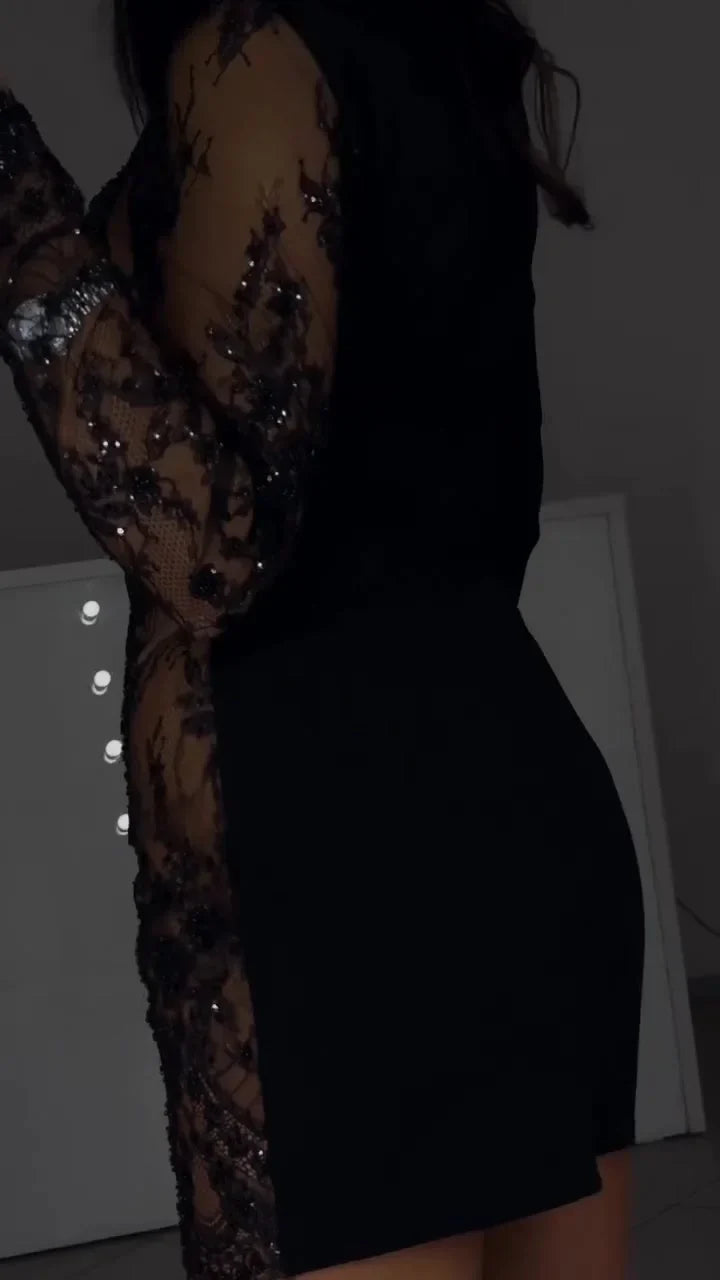 Valerie – Lace-Detailed Mini Dress