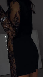 Valerie – Lace-Detailed Mini Dress