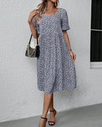 Gia - Elegant Floral Midi Dress