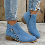 Azeya - Leather-Look Arch-Support Comfort Boots