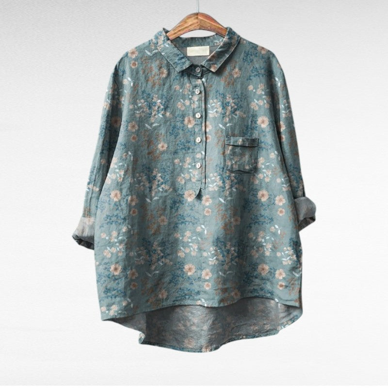 Lala - Elegant Linen Summer Blouse