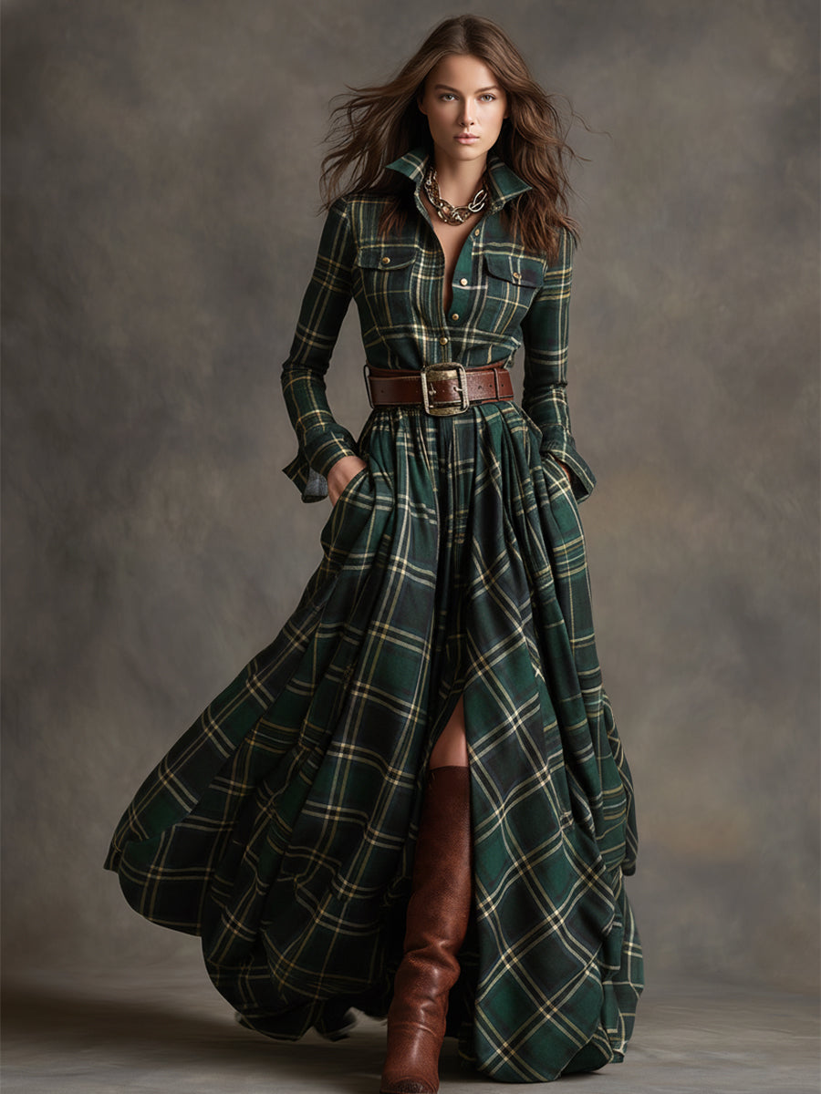 Helen - Belted Shirt Dress with Pockets