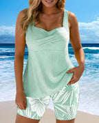 Antonette - Printed Tankini Swim Set
