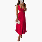 Sophie - Pleated Neckline Dress