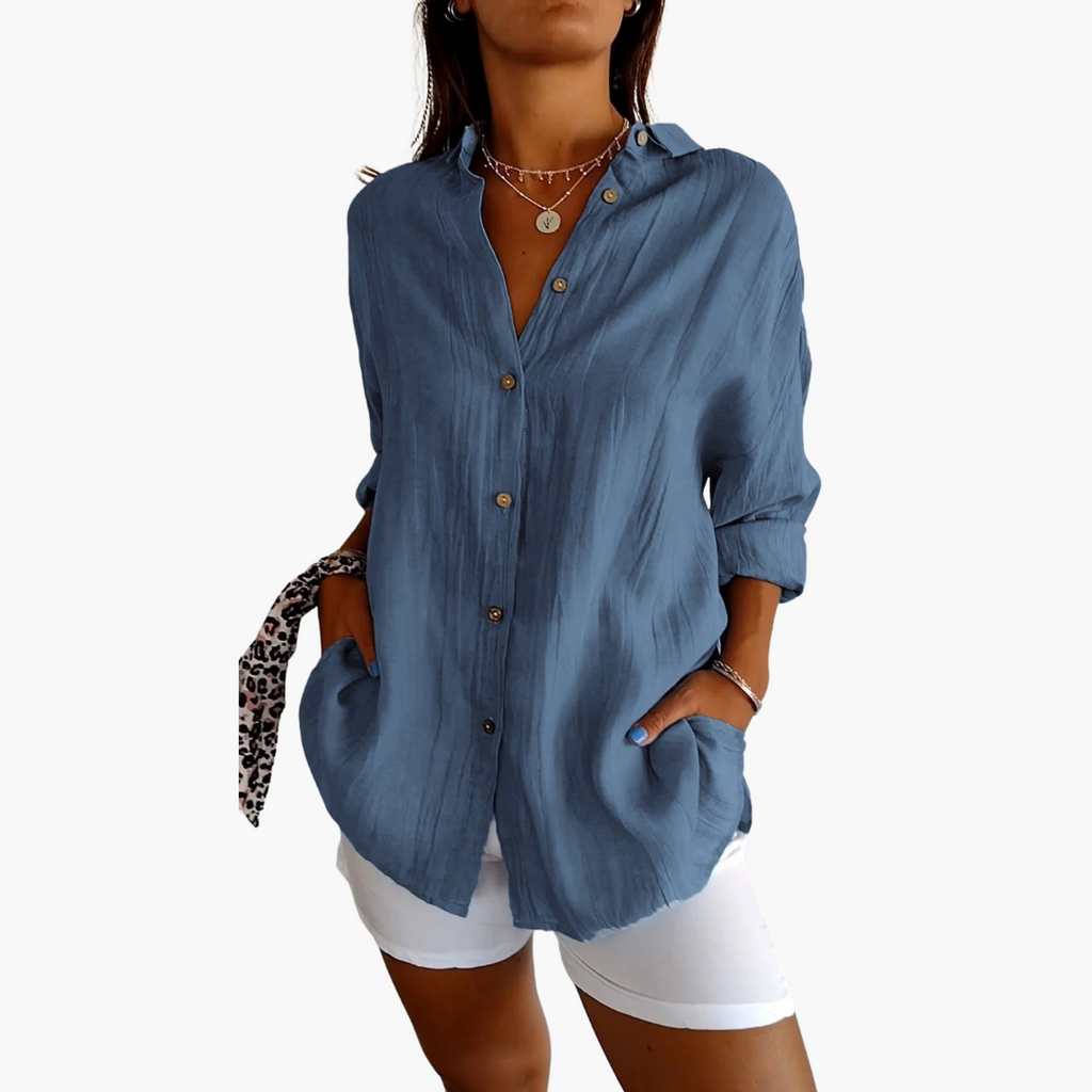 Sienna - Elegant Pleated Shirt
