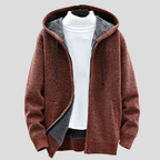 Wilson – Knitted Zip Hoodie with Fleece Lining