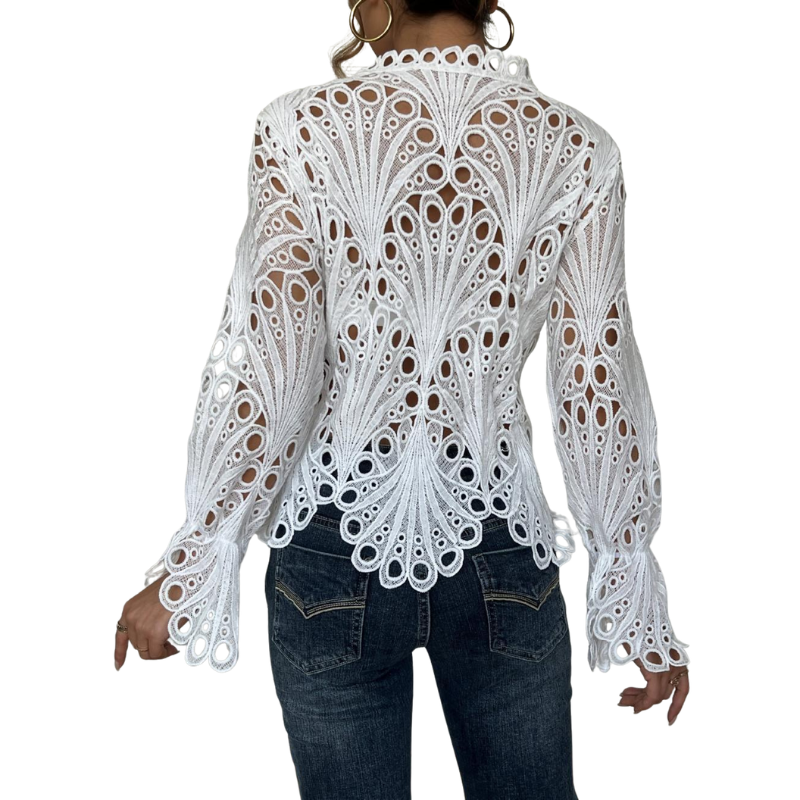 Patrice - Chic Flounce Sleeve Blouse