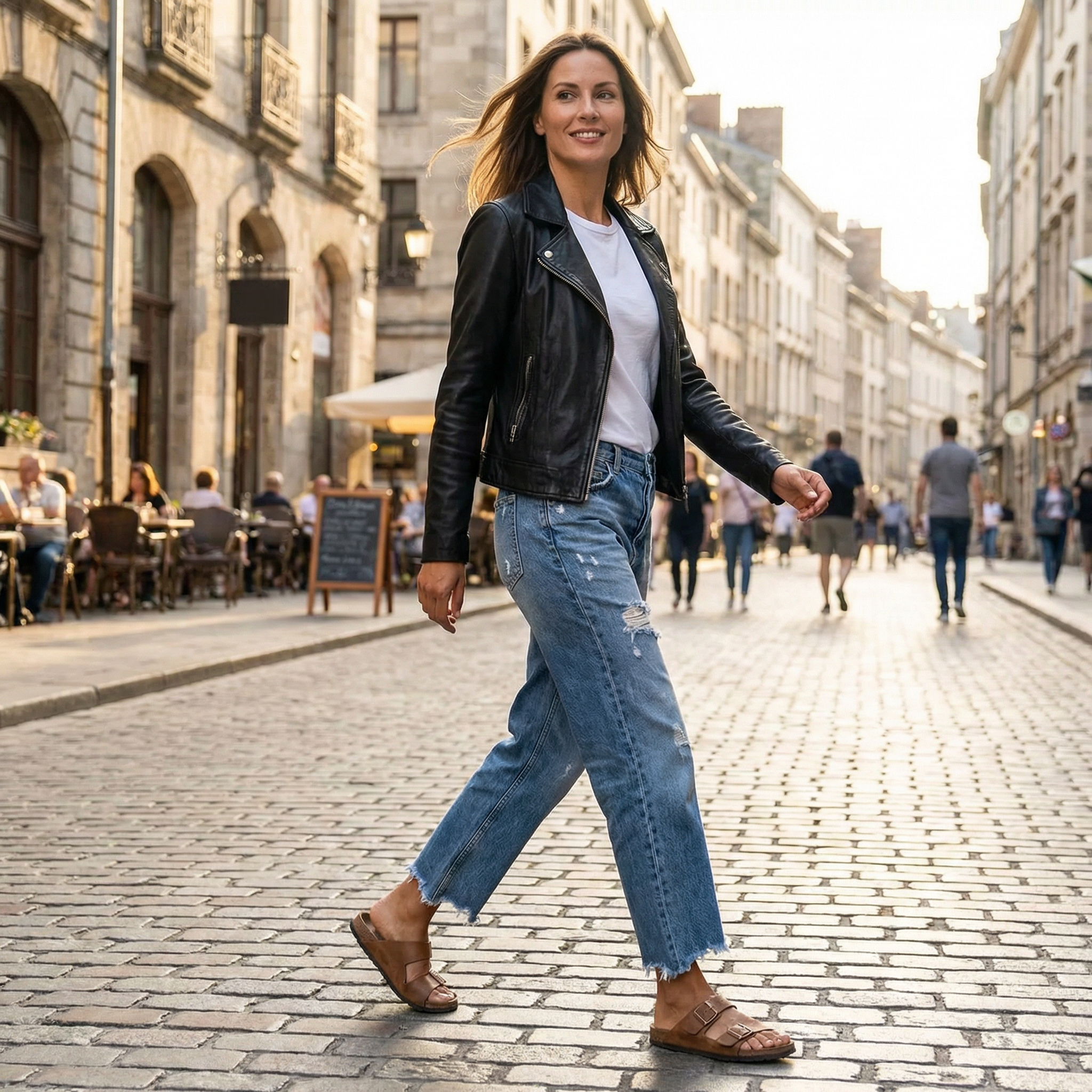Larra - Retro Cropped Straight Leg Jeans