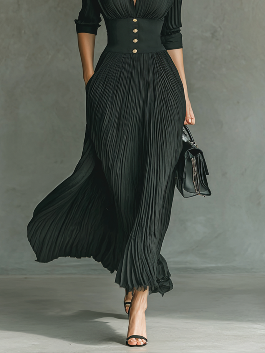 Gina - Long Sleeve Maxi Dress