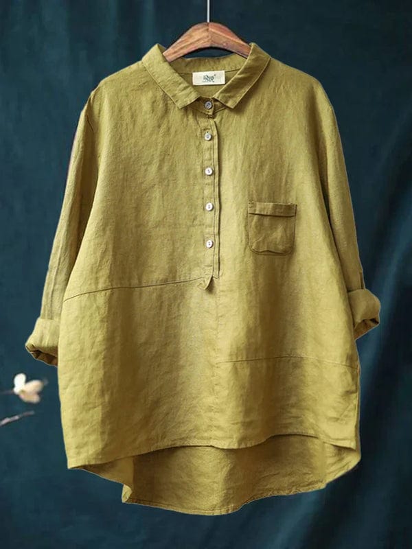 Emma - Elegant Linen Summer Blouse