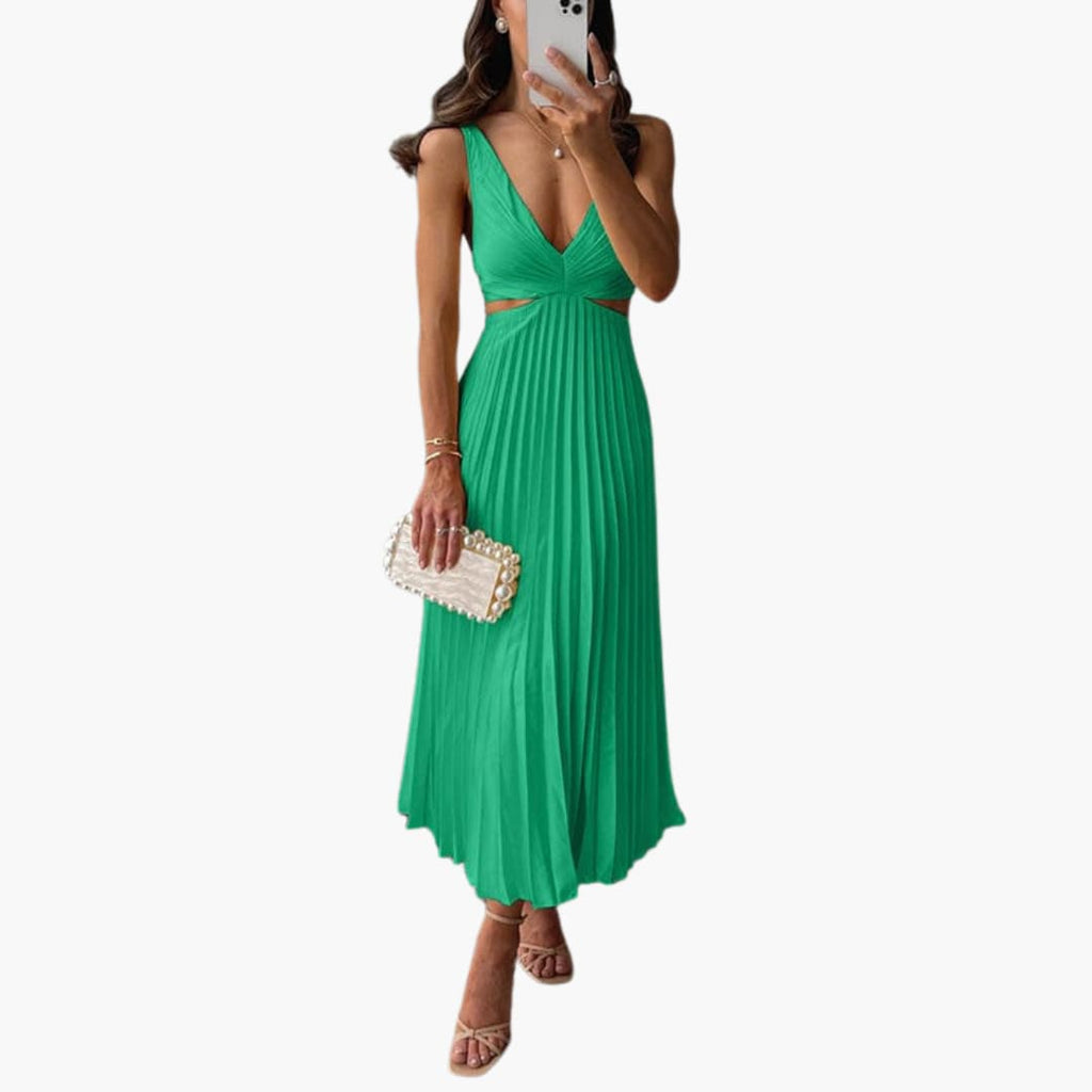 Sophie - Pleated Neckline Dress