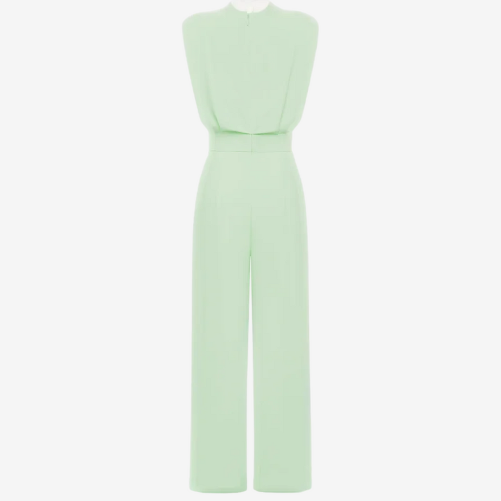 Aries - Elegant Belted Fluid Jumpsuit