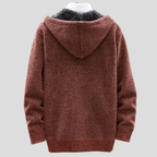 Wilson – Knitted Zip Hoodie with Fleece Lining