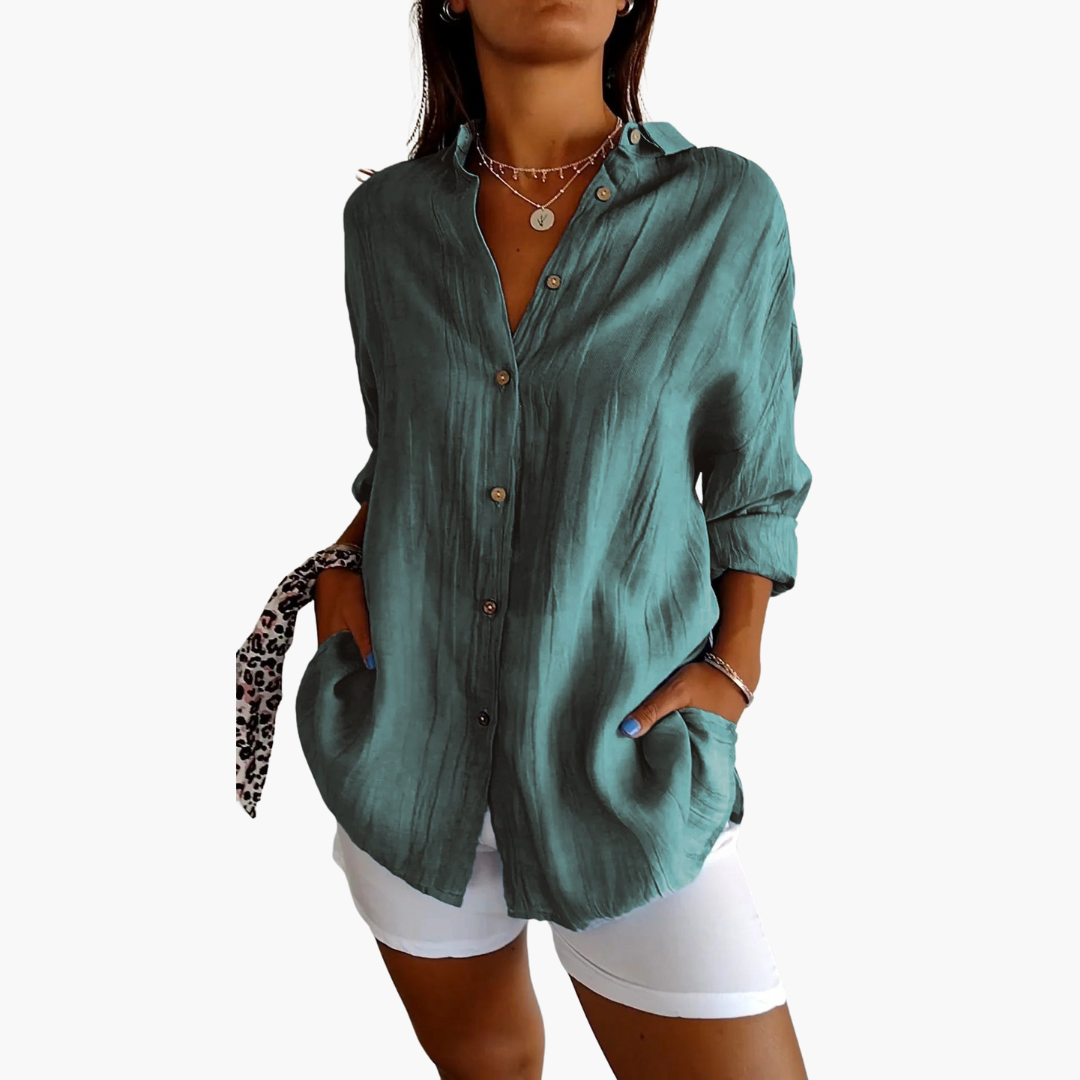 Sienna - Elegant Pleated Shirt