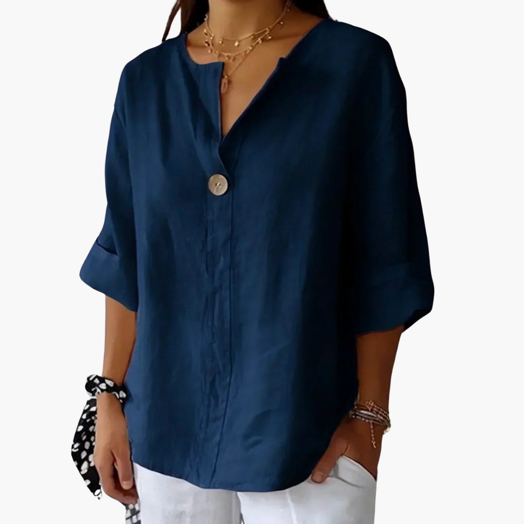 Lucy - Casual V-Neck Blouse