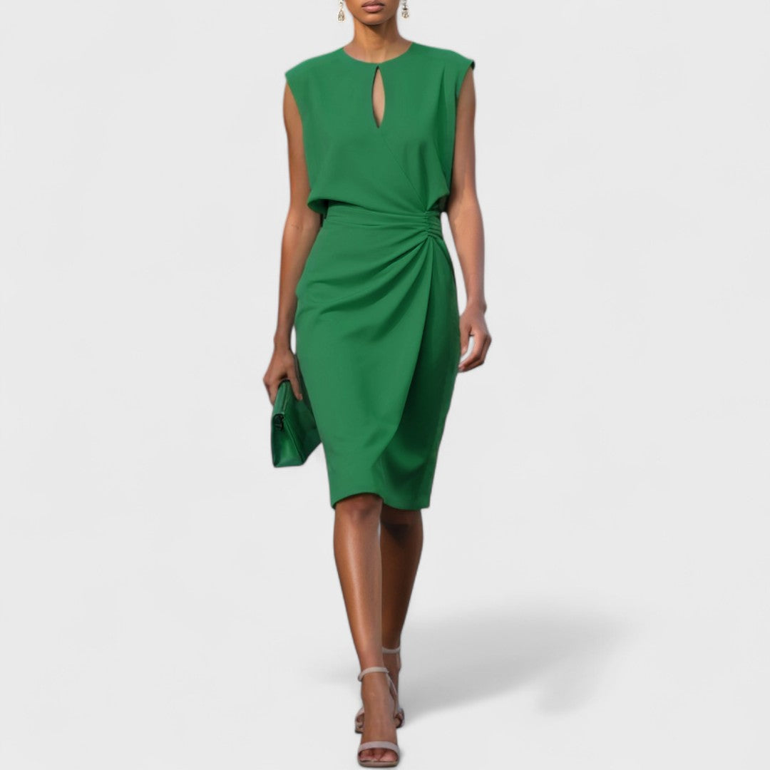 Zalie - Elegant Midi Dress with Refined Details