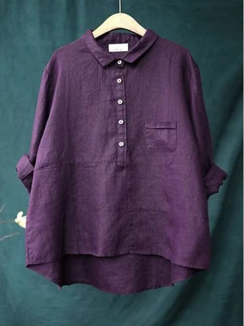 Emma - Elegant Linen Summer Blouse