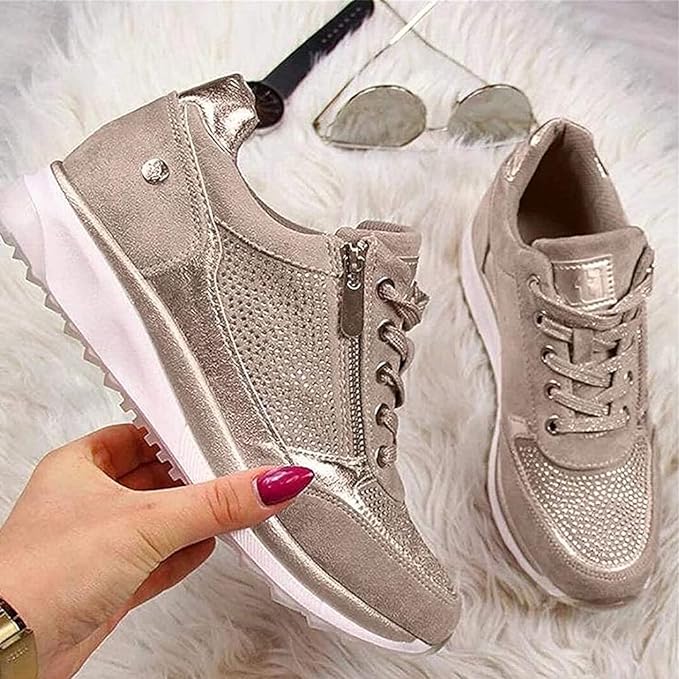 Herrie - Zip-Up Cushioned Comfort Sneakers