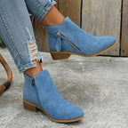 Azeya - Leather-Look Arch-Support Comfort Boots