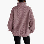 Evelyn | Luxe Cable-Knit Fleece Sweatshirt