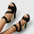 Via - Cushioned Comfort Wedge Sandals