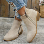 Azeya - Leather-Look Arch-Support Comfort Boots