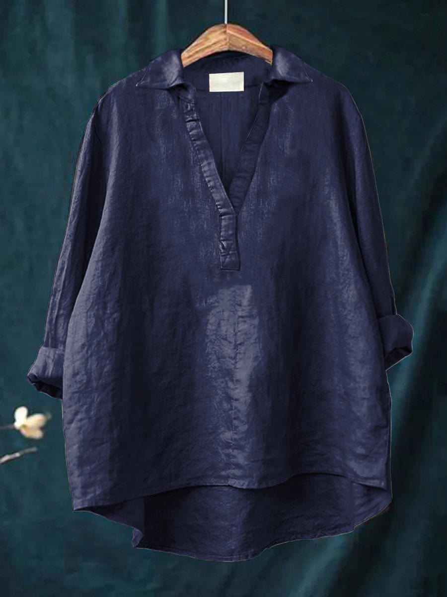 Charlotte - Elegant Linen Summer Blouse