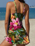 Bonnie – Floral Graphic Tankini with Shorts & Tummy-Flattening Effect