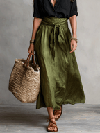 Iris - Elegant Boho Satin Skirt Set