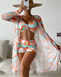 Betty - 3-Piece Printed Bikini Set