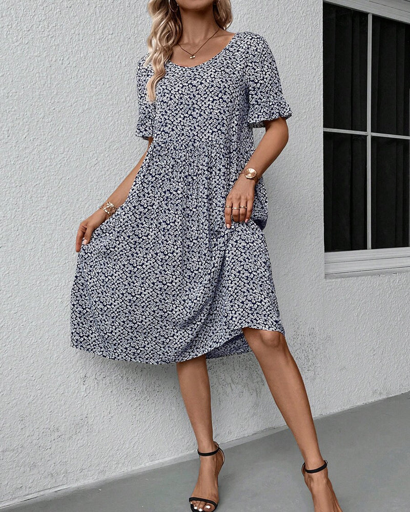 Gia - Elegant Floral Midi Dress