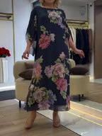 Saylor - Lightweight Floral Chiffon Maxi Dress