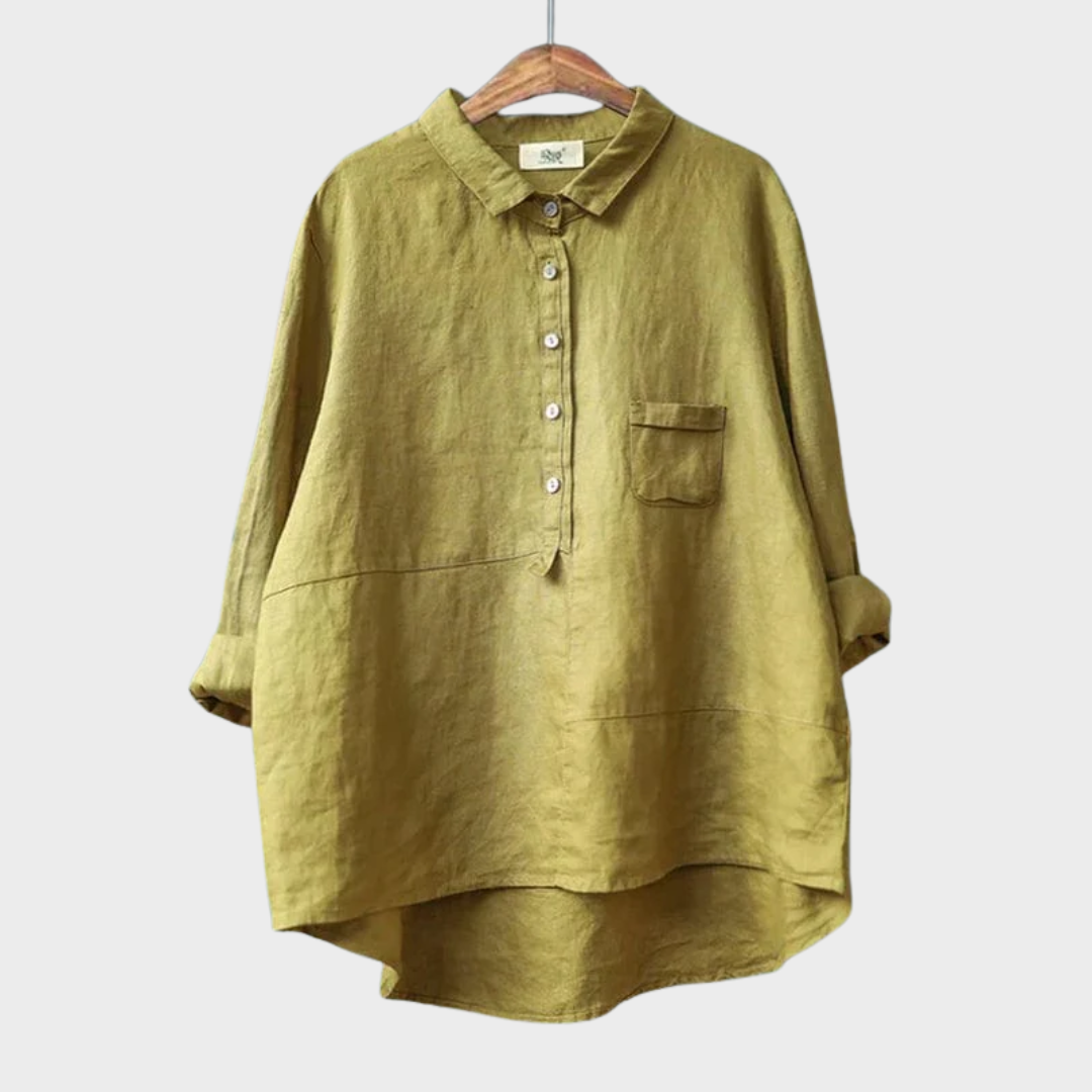 Emma - Elegant Linen Summer Blouse