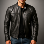 Ronnie - Vintage Leather Jacket with Tailored Fit