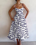 Sabbie - Coastal Sketch Midi Dress