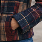 Nalla – Plaid Mid-Season Coat with Stand Collar