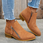 Azeya - Leather-Look Arch-Support Comfort Boots