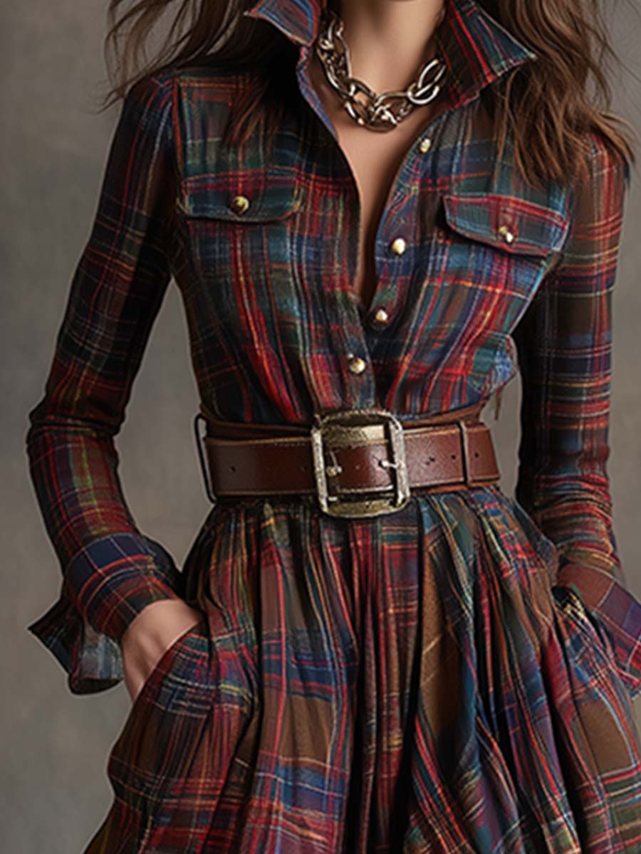 Helen - Belted Shirt Dress with Pockets